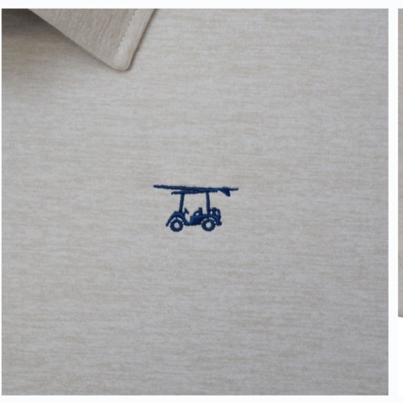 Bald Head Blues Albatross Performance Golf Polo Heather Sand Dollar - L - Picture 4 of 15